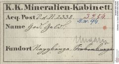 Etiketten zu Gold (NHMW-MIN-Aw94)